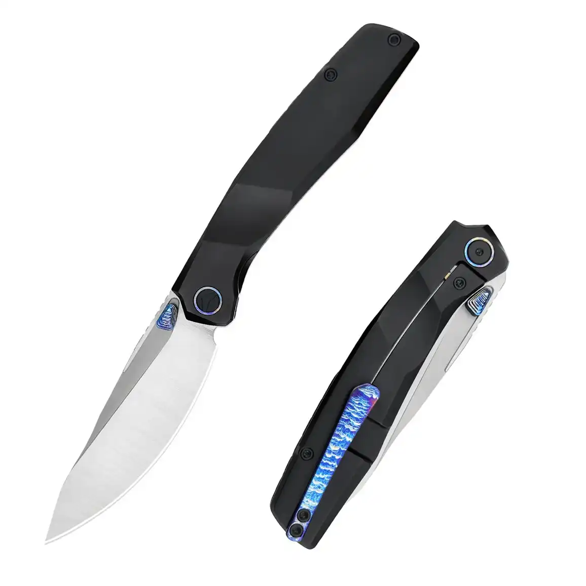 Ferramonster Astrome - Black Titanium Handle, S90V Belt Satin. FM23009-C