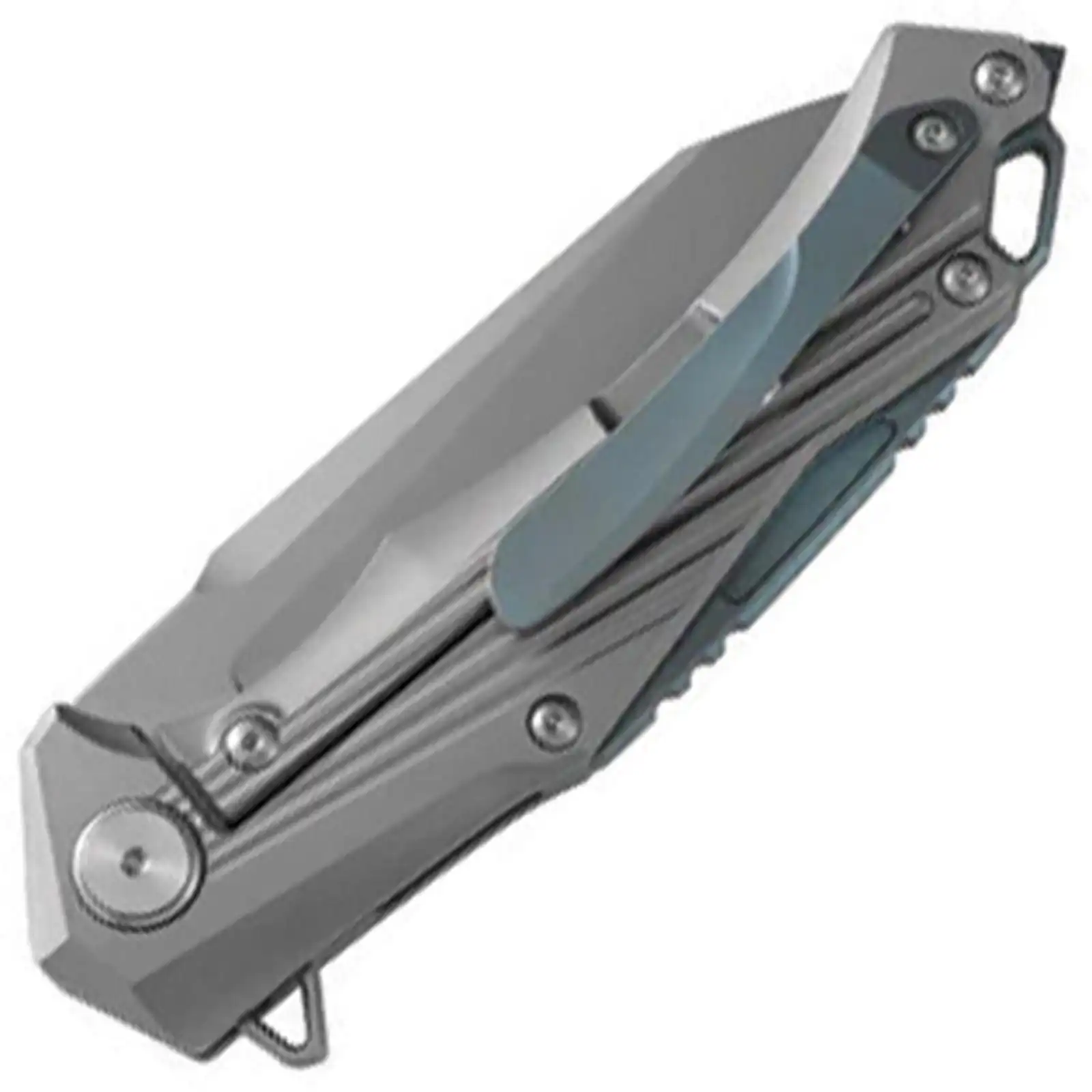 Dreamtech Framelock Gray Ti, DTK3287TG , 3.75" bead blast finish D2 tool steel - Image 2
