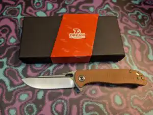 Dreamtech, D2, Linerlock, Brown Micarta, D3898MO