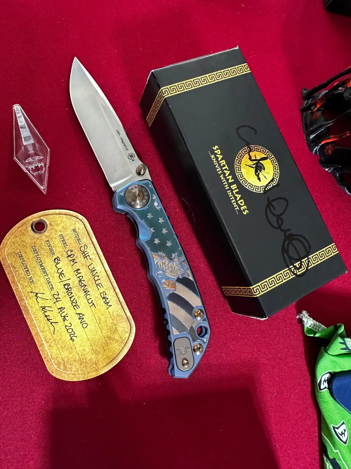 Spartan Harsey Signed Box! Uncle Sam Special Edition! Titanium, CPM-Magnacut - Image 2