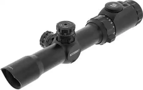 UTG SCOPE 1-8X28 30MM MRC/IE - BG4 RETICLE W/ACCU-SYNC RINGS