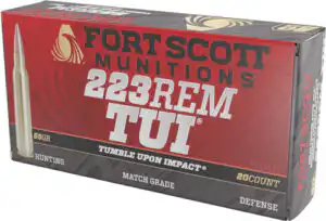 FORT SCOTT 223 REM 55GR TUI - SOLID COPPER 20RD 25BX/CS