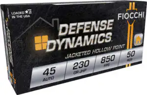 FIOCCHI 45 ACP 230GR JHP - 50RD 10BX/CS