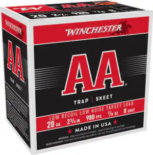 WINCHESTER AA 20GA 2.75" 7/8OX - #8 890FPS 250RD CASE LOT