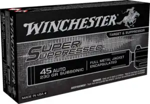 WINCHESTER SUPER SUPPRESSED - 45 ACP 230GR FMJ 50RD 10BX/CS