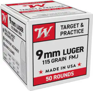 WINCHESTER USA 9MM LUGER - 115GR FMJ 50RD 20BX/CS