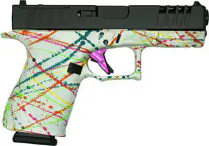 GLFA 19 STRIKER 9MM 4" 15 SHOT - BLK SLIDE SPLATTER WHITE FRAME