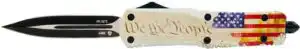 TEMPLAR KNIFE SMALL OTF WE THE - PEOPLE 2.75" BLACK DAGGER