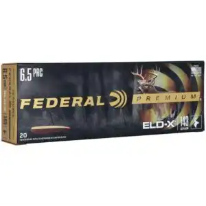 Federal Premium ELD-X Rifle Ammunition 6.5 PRC 143gr PT 2900 fps 20/ct