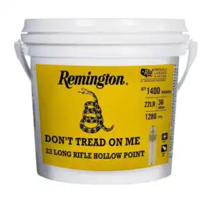 Remington Golden Bullet 250th Anniversary "Don't Tread On ME" Ammunition .22 LR 36gr HP 1280 fps 1400/ct Bucket
