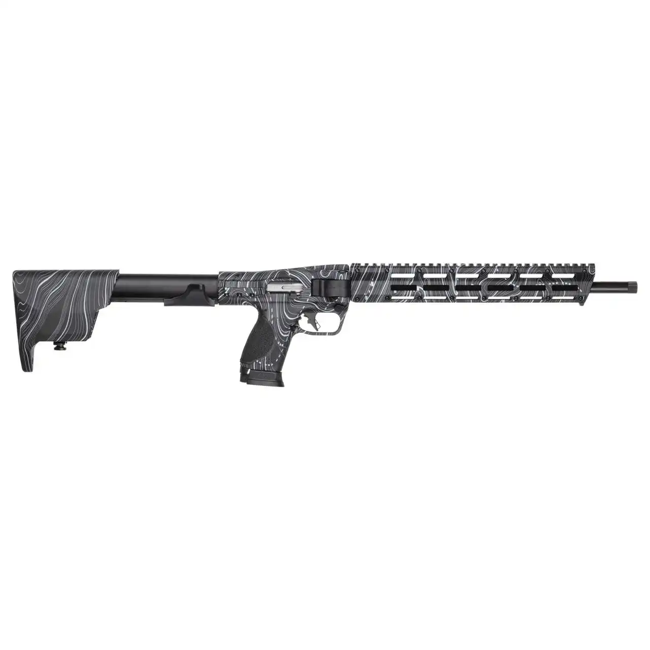 M&P FPC TOPO Rifle 9mm Luger 23rd Magazine 16.25" Threaded Barrel Black Topo Finish