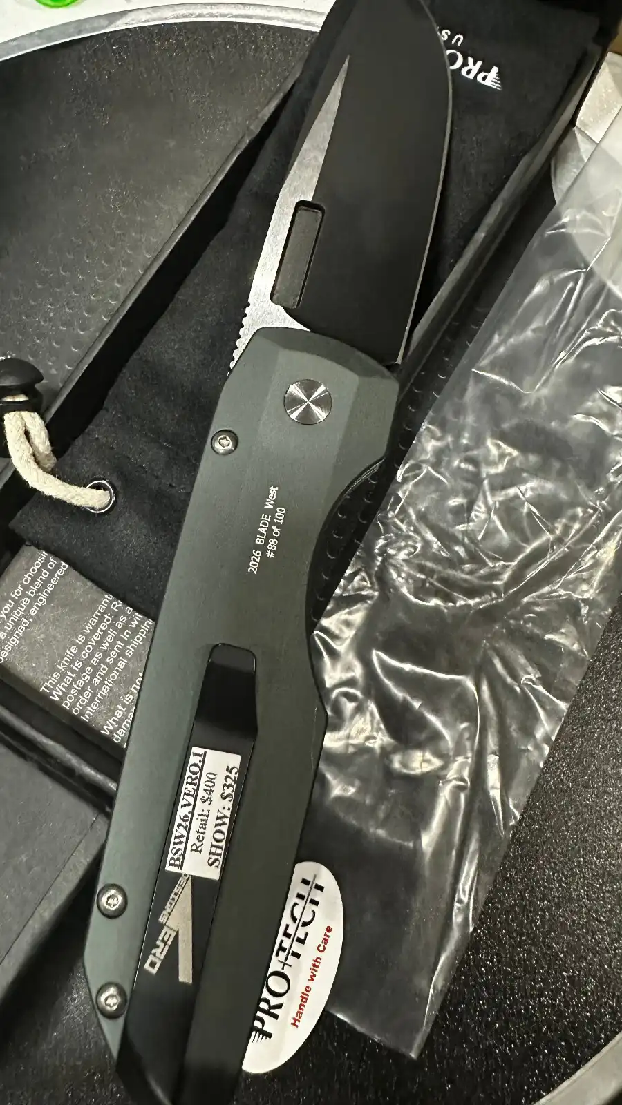 Pro-Tech Vero Synapse - Green, Blade West Exclusive, #88/100, MagnaMax