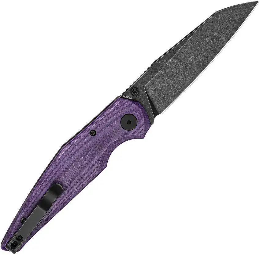 Bestech Snakebird - Purple G10 Handle, Black PVD 14C28N Blade. BG58E - Image 2