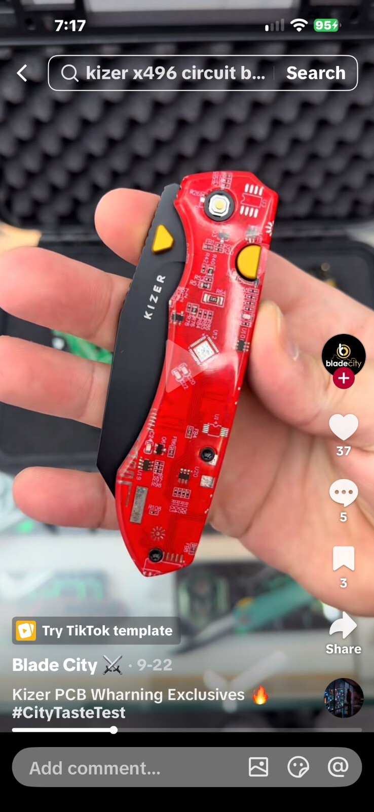 Kizer Wharning Red PCB - V3738E7 - Nitro-V Blade