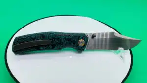 NMB North Mountain Jellyfish - Teal Ceramic CF, M390 Blade Steel. 2408-Teal