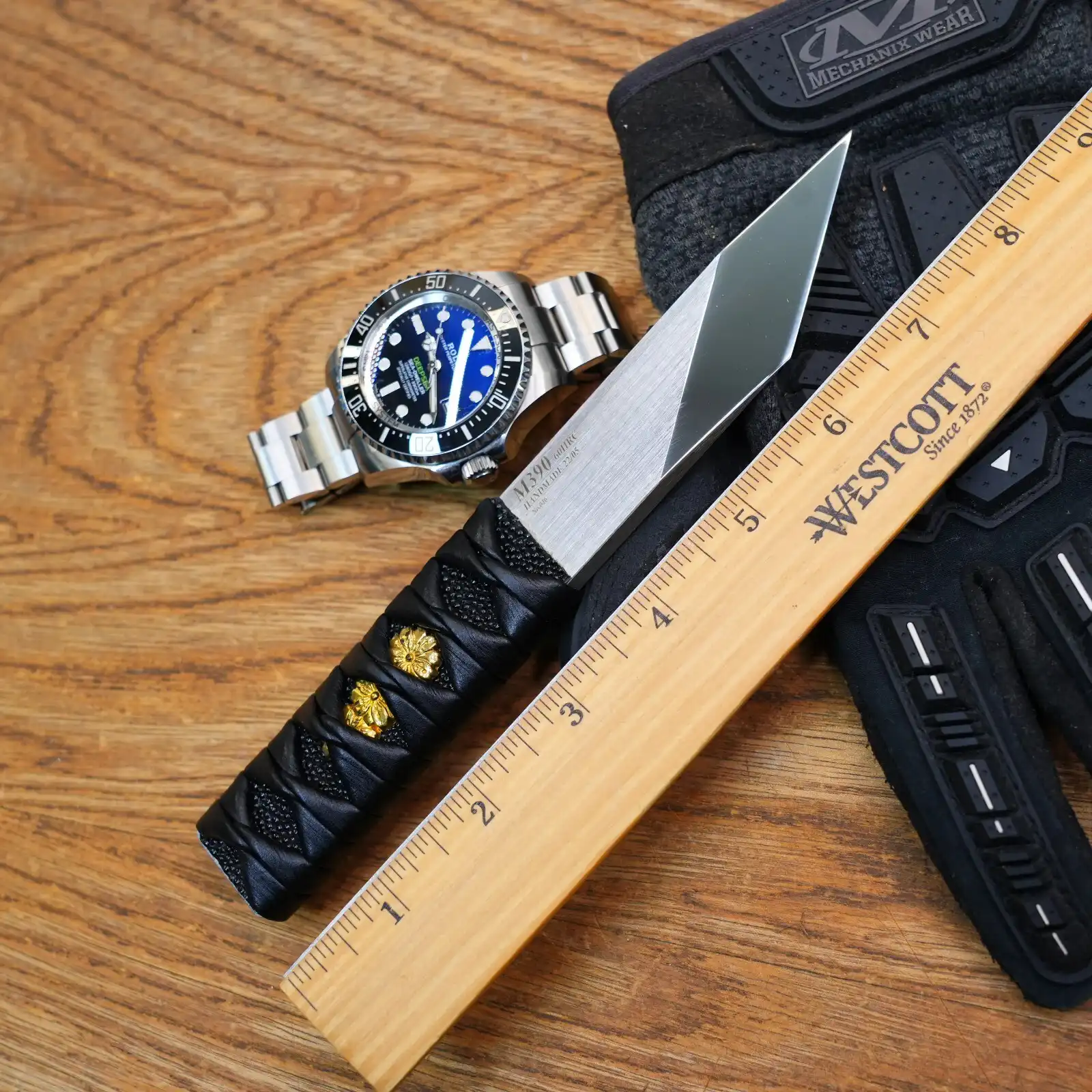 NMB North Mountain Kiridashi - M390 Mirror, Custom Handmade, Tactical Size #40